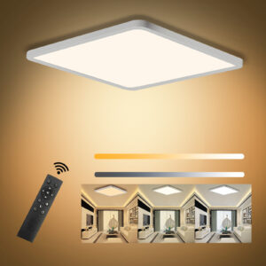 SUNZOS Deckenlampe Led Deckenleuchte Dimmbar 36W, 3000K/4500K/6500K 30cm Deckenlampe Led Panel Dimmbar für Lampe Wohnzimmer, Schlafzimmer, Küchenlampe, Esszimmer, Badezimmer, Led Lampen Deckenlampen