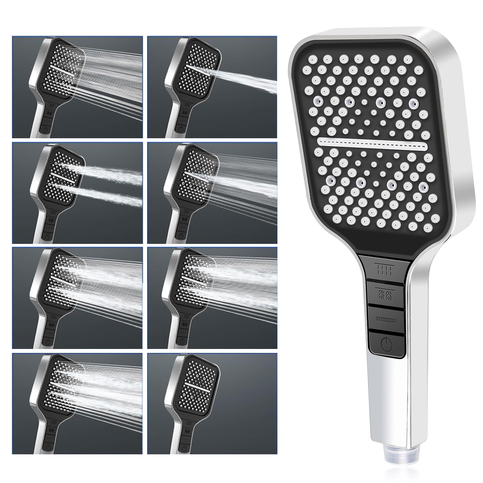 SUNZOS Duschkopf Wassersparend, Wassersparender Duschkopf, Große Verdickte Duschkopf