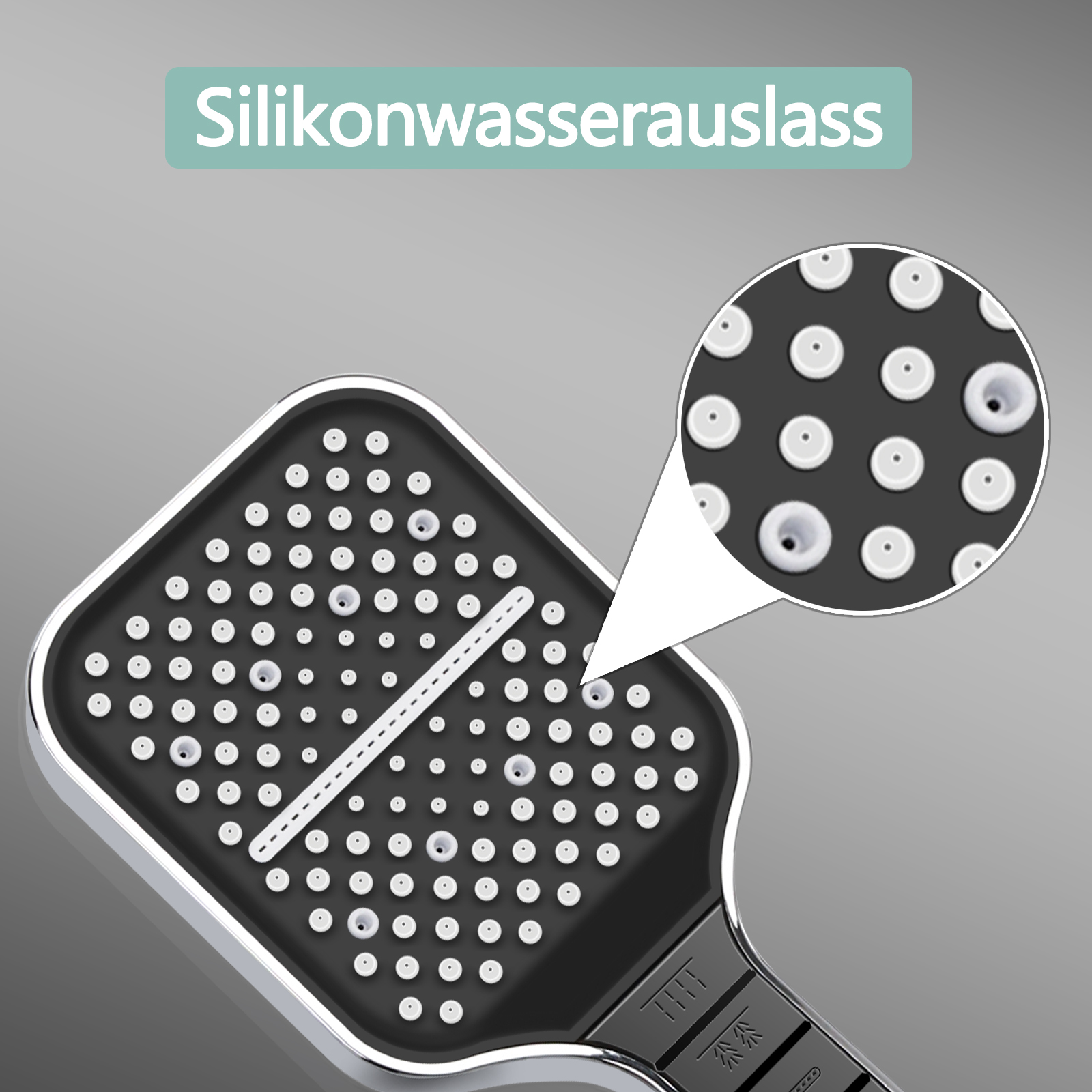 SUNZOS Duschkopf Wassersparend, Wassersparender Duschkopf, Große Verdickte Duschkopf - 图片 5