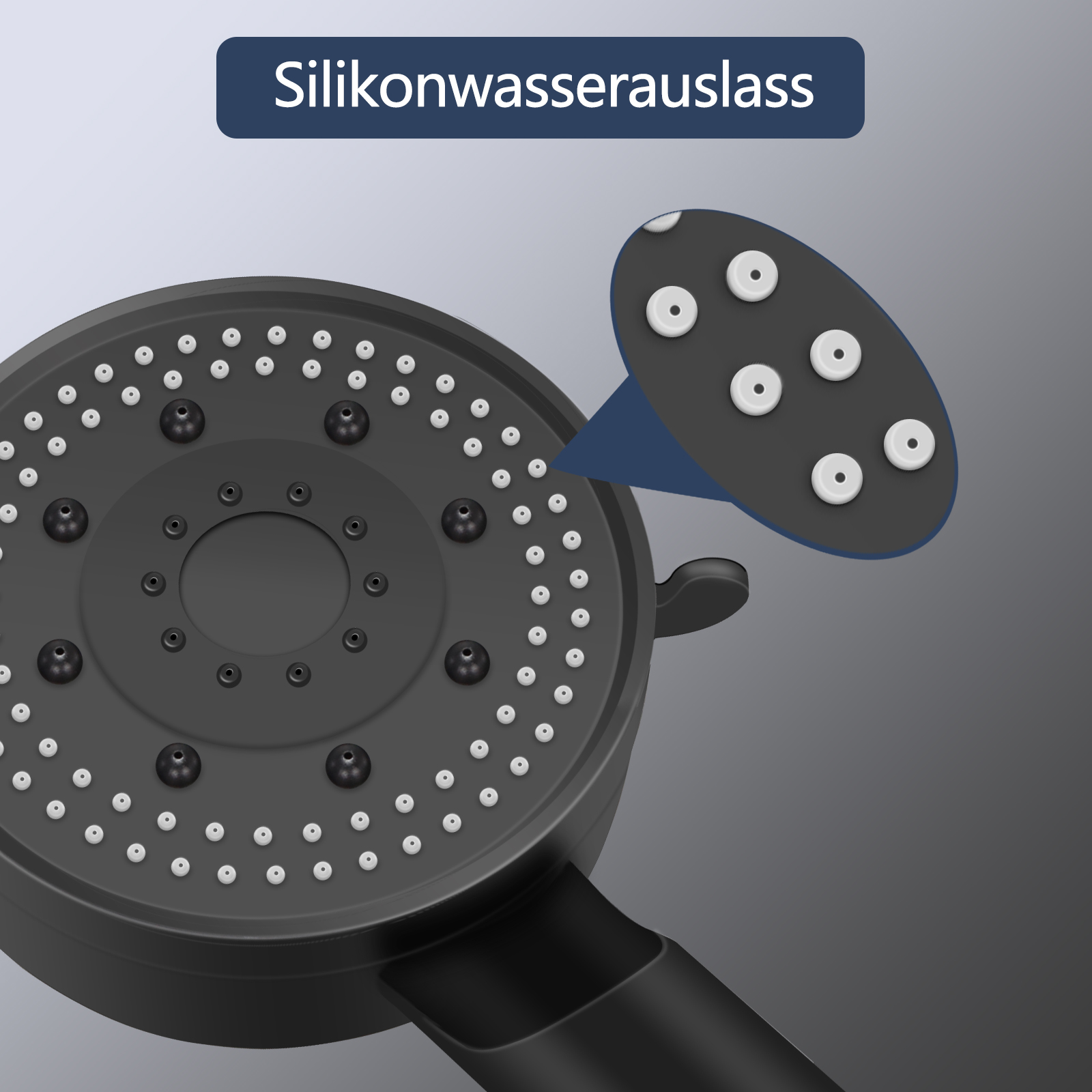 SUNZOS Duschkopf Wassersparend, Wassersparender Duschkopf, Große Verdickte Duschkopf - 图片 12